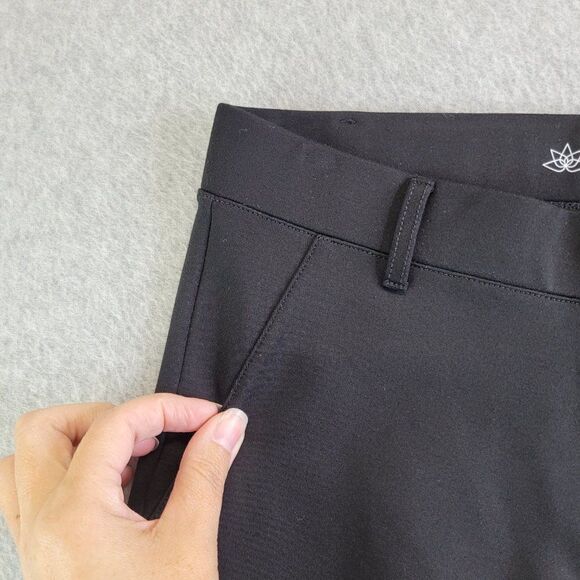 Betabrand Pants Womens Large Petite Black Pull On Tapered Leg Mid Rise Dress - Picture 4 of 16